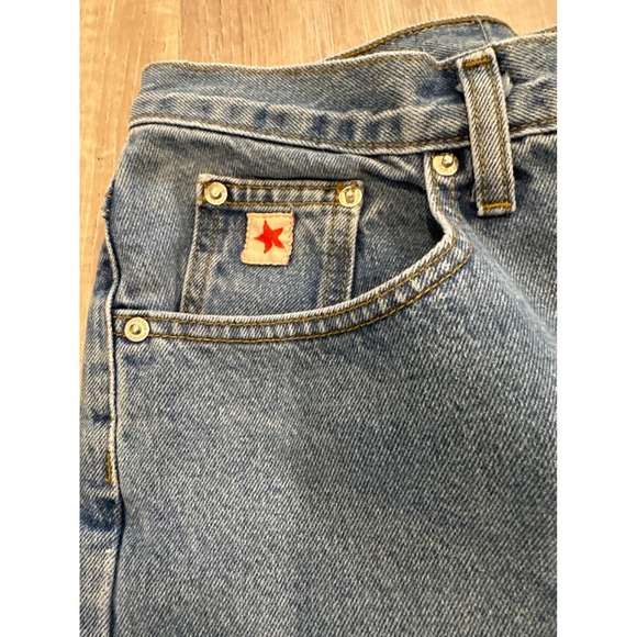 Rockies Denim Jeans Womens 19L Blue High Waist Relaxed Fit Star 36x33 1/2 VTG - Picture 3 of 9